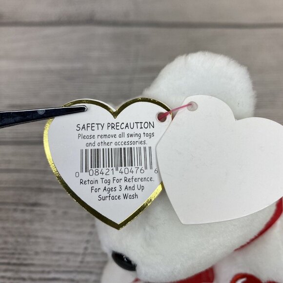Beanie Babies TY Valentina & Casanova Valentines Day Love Heart Teddy Bears Toys - Picture 14 of 15